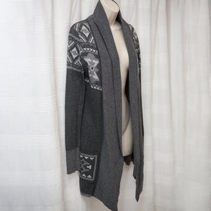 100% Cotton Tribal Open Cardigan Tunic Sweater